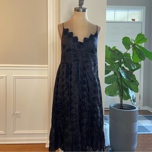 Johnny Was BIYA silk maxi dress, eyelet, size S